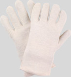 Baumwoll Trikot Handschuhe, rohweiß
