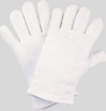 Baumwoll-Trikot-Handschuhe, weiß gebleicht, Sargträger-Handschuhe