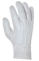 Baumwoll-Trikot-Handschuhe, weiße PVC-Noppen