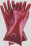 PVC Handschuhe rotbraun, Stulpe